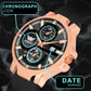 ABREXO, ALPHA Series Analog Watch For Men (Quartz, Silicone, Rosegold)AB20