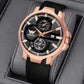ABREXO, ALPHA Series Analog Watch For Men (Quartz, Silicone, Rosegold)AB20