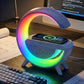 G-Shape Bluetooth Speaker Lamp with Wireless Charger - image 2