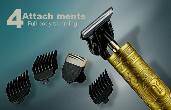 Unisex Precision Hair Trimmer with Adjustable Close-Cut Blades