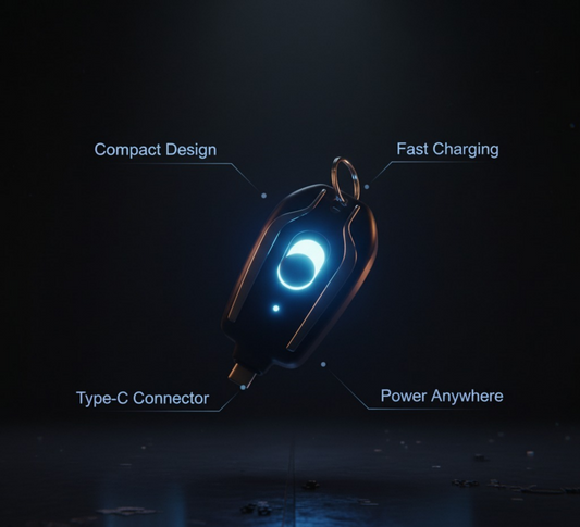 Mini Keychain Power Bank 1500mAh | Pocket-Friendly Fast Charger | Type-C & iOS Ready