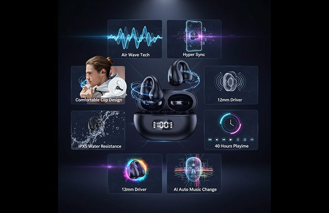 OpenWave Bluetooth Earphones  | Lightweight & Stylish Wireless Earbuds