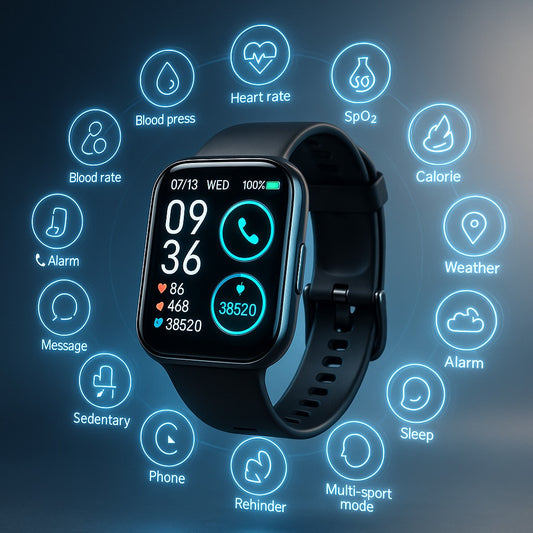 Bluetooth Smartwatch Fitband with Free Multifunctional Data Cable Set