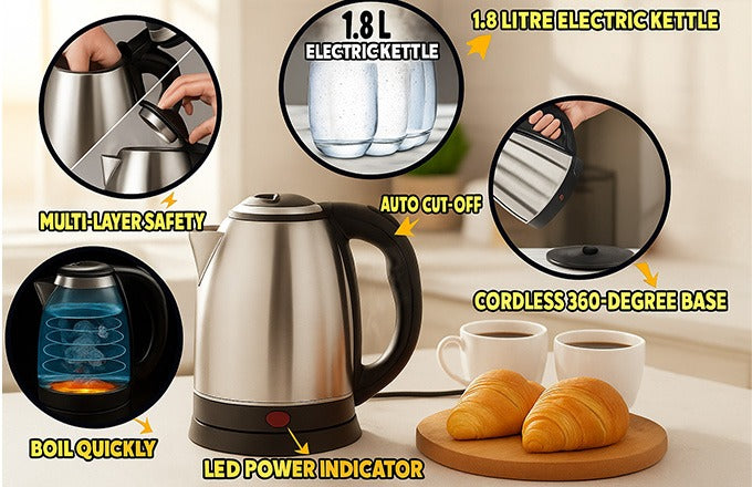 Electric Kettle – Fast Boiling, Safe &amp; Energy Efficient