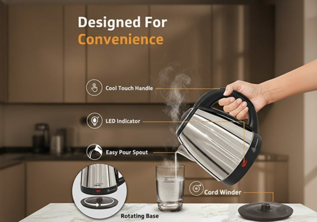 Electric Kettle – Fast Boiling, Safe &amp; Energy Efficient