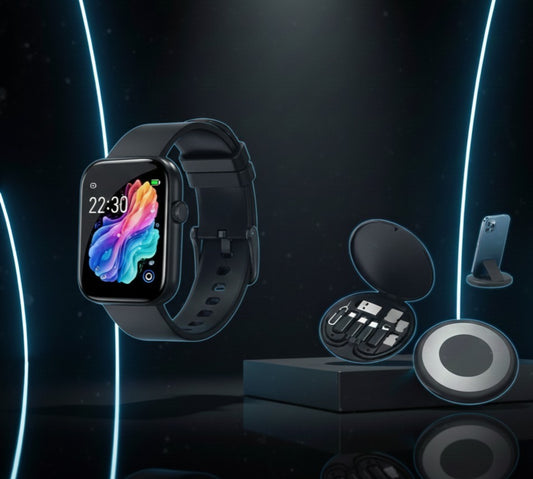 Bluetooth Smartwatch Fitband with Free Multifunctional Data Cable Set