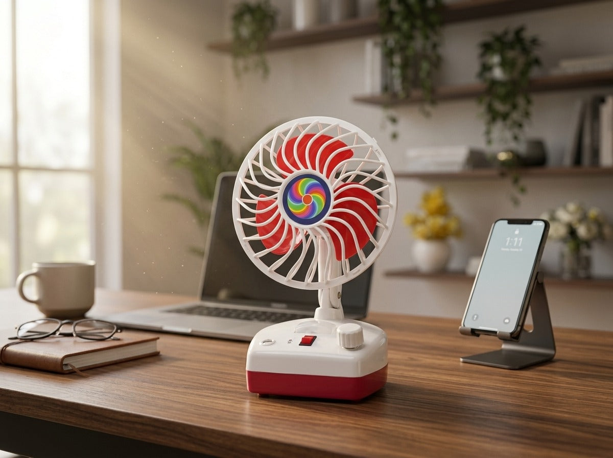 Rechargeable High-Speed Fan with Emergency Light-GO - image 4