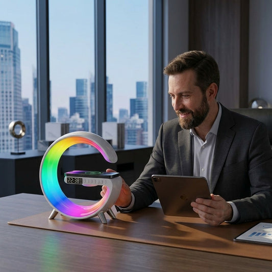 G-Shape Bluetooth Speaker, Mobile Charger & Lamp