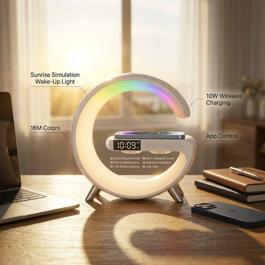 G-Shape Bluetooth Speaker, Mobile Charger & Lamp
