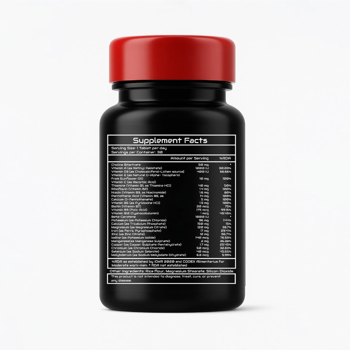 Kobra Labs Daily Multivitamin Tablets | 30 Tablets per Bottle
