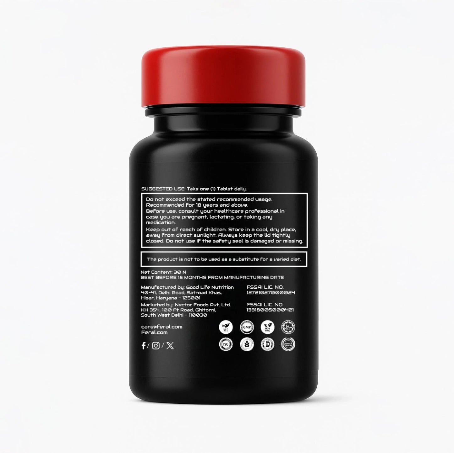 Kobra Labs Daily Multivitamin Tablets | 30 Tablets per Bottle