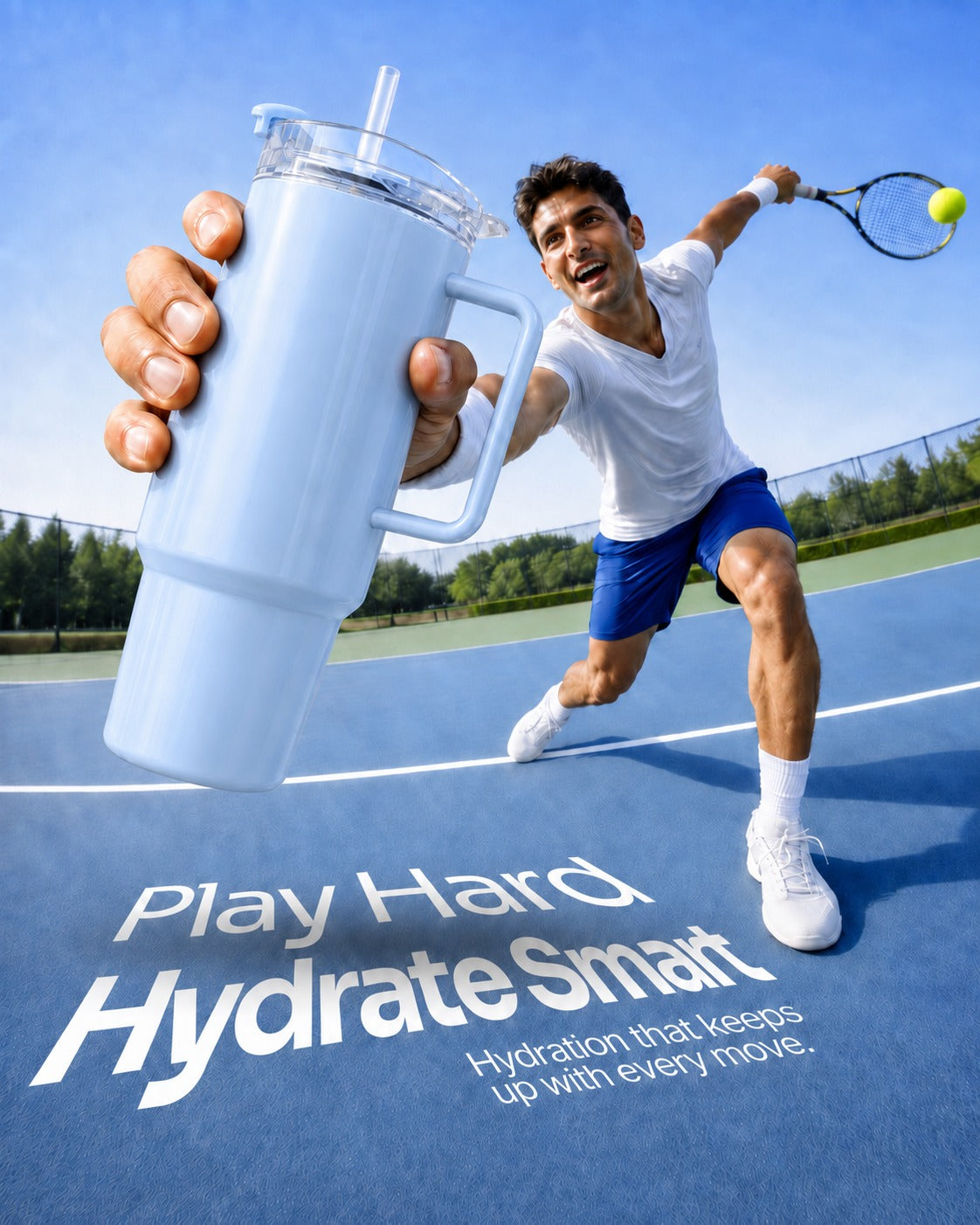 Premium Large Capacity Tumbler with Straw & Handle