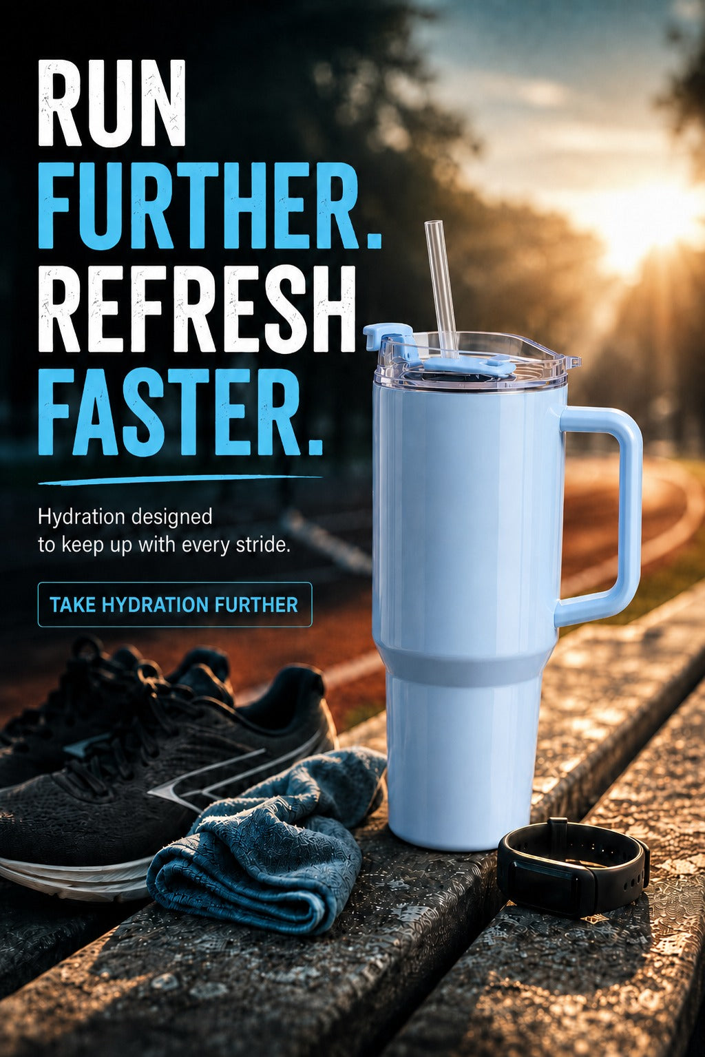 Premium Large Capacity Tumbler with Straw & Handle