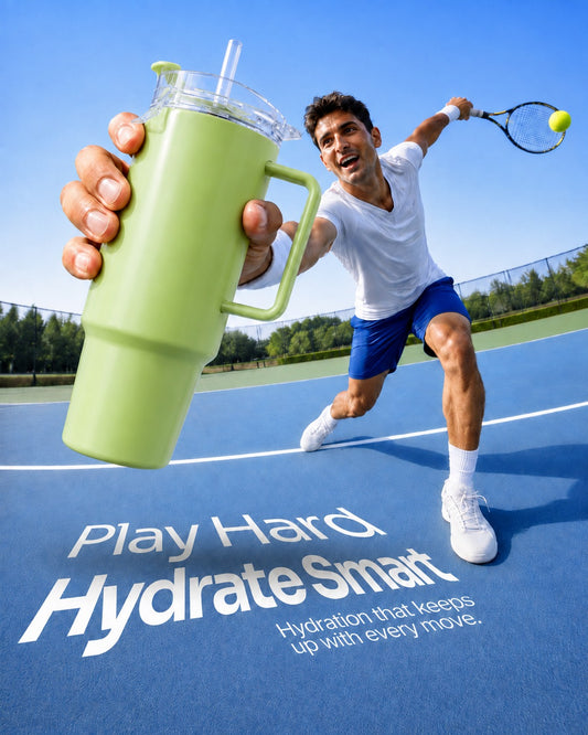 Premium Large Capacity Tumbler with Straw & Handle