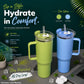 Premium Large Capacity Tumbler with Straw & Handle