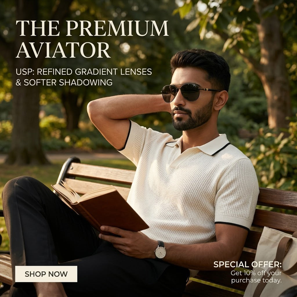 Premium Polarized Aviator Sunglass for Men -D11VC