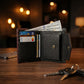 LuxeCraft Two Tone Leather Wallet- MK