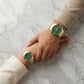 Luxury Green Dial Gold-Tone Stainless Steel Chrono Style Watch