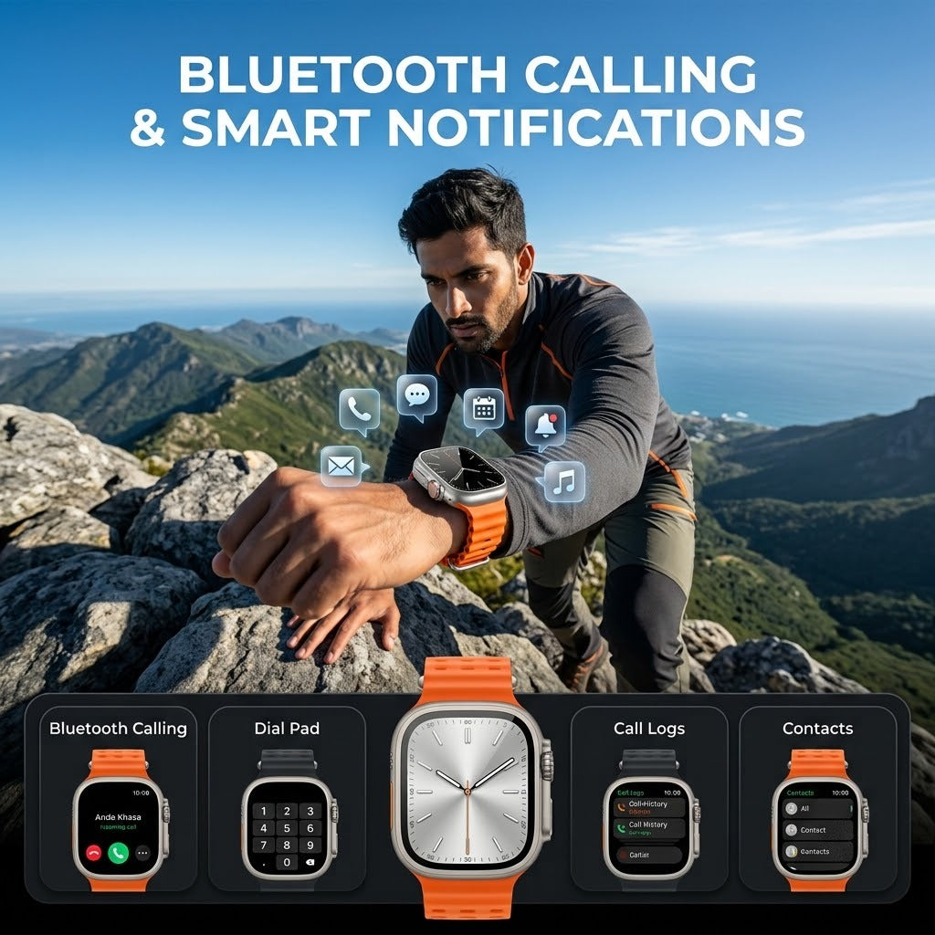 Ultra Active Smartwatch with Orange Sport Band - BMS