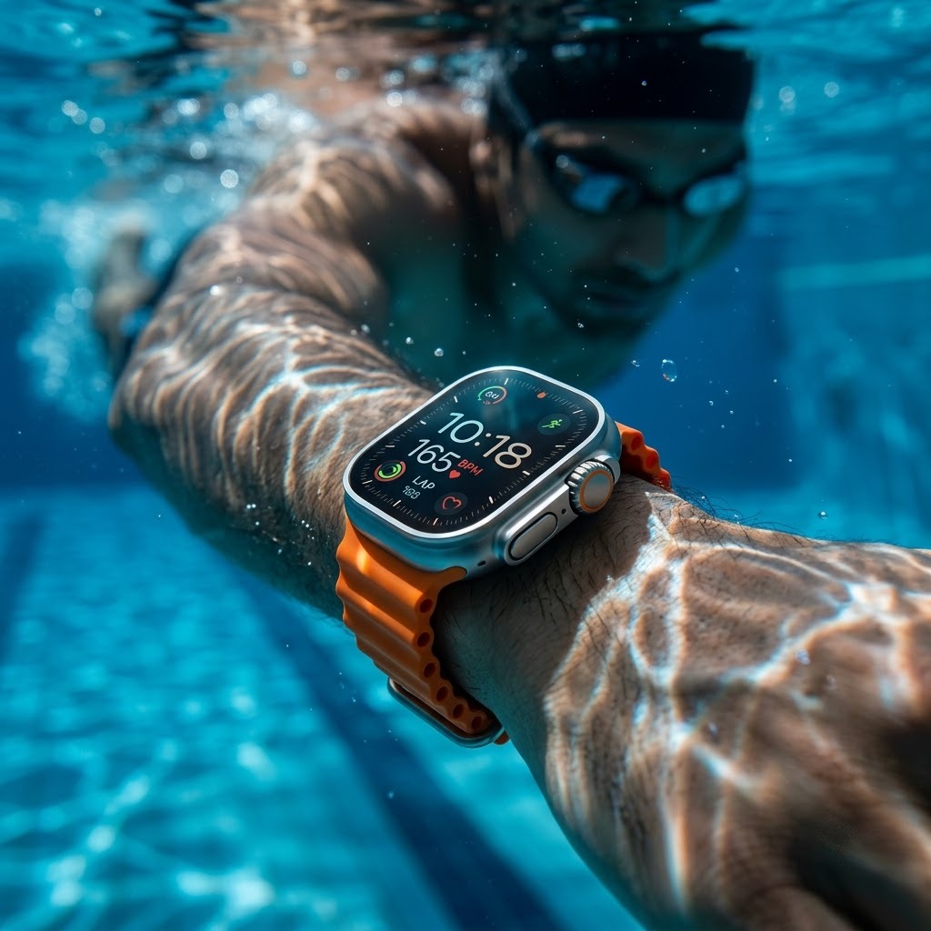 Ultra Active Smartwatch with Orange Sport Band - BMS