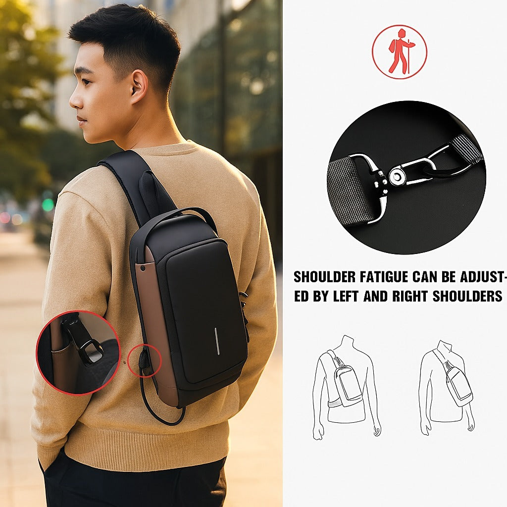 Waterproof Anti-Theft Sling & Backpack– USB Charging