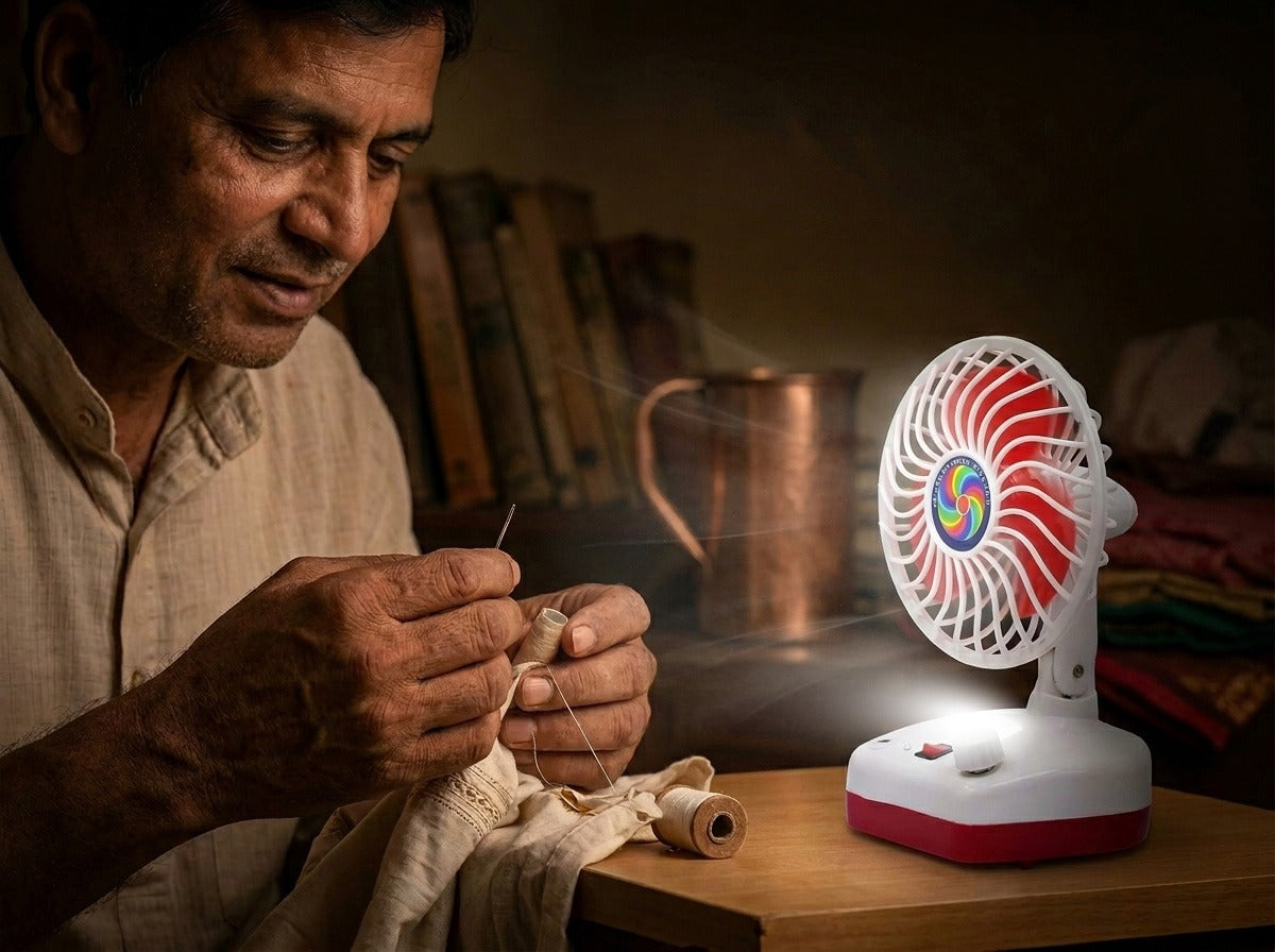 Rechargeable High-Speed Fan with Emergency Light-GO - image 6