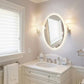 Crystal View Oval Decorative Wall Mirror with Modern Finish
